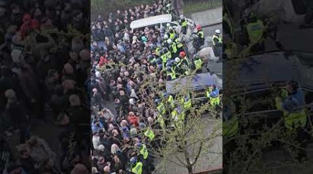 Birmingham City fans clashing with police after 1-0 loss at Millwall 2024