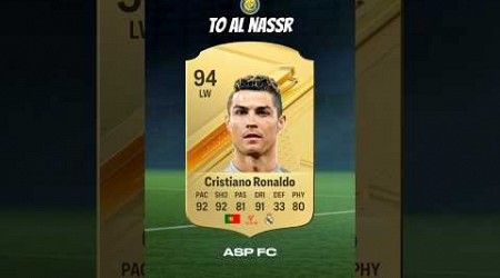 I added Prime Cristiano Ronaldo to Al Nassr on FC 24