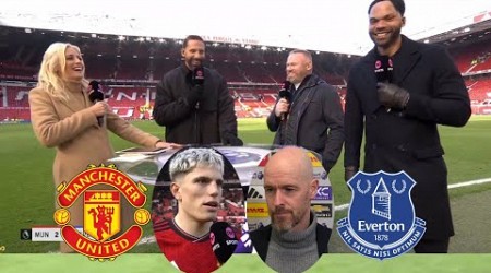 Manchester United vs Everton 2-0 Rashford And Bruno Goal⚽ Erik ten Hag, Rooney &amp; Garnacho Reaction