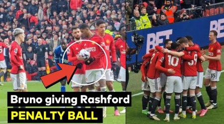 Bruno Fernandes gives Rashford penalty ball vs Everton