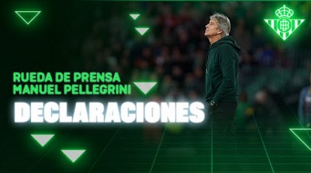 Rueda de prensa de Manuel Pellegrini tras el #RealBetisVillarreal 