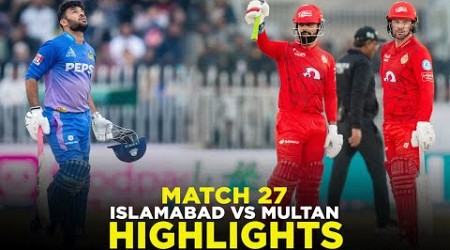 PSL 9 | Full Highlights | Islamabad United vs Multan Sultans | Match 27 | M2A1A