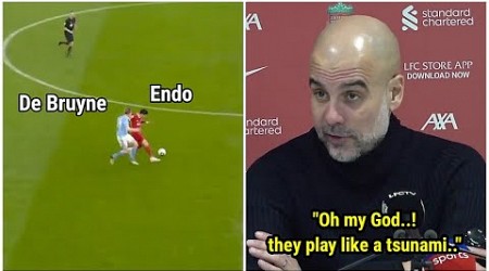 Pep Guardiola&#39;s reaction to Endo and Mac Allister pocketing Kevin De Bruyne 