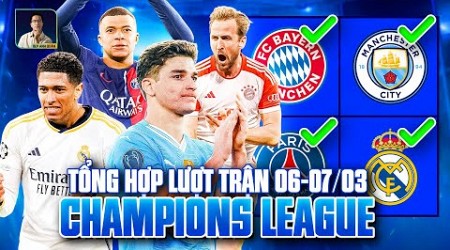 TỔNG HỢP CHAMPIONS LEAGUE: MAN CITY, BAYERN, REAL, PSG CÙNG ĐI TIẾP