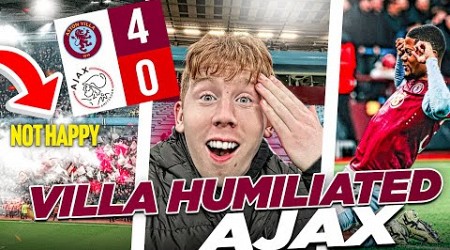 Ajax Fans GO CRAZY As Aston Villa BATTER Them 4-0!!