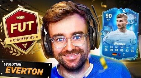 CHAMPS REWARDS AND THE BEST STRIKER ON THE GAME! FC24 RTG Evolution Everton episode 74