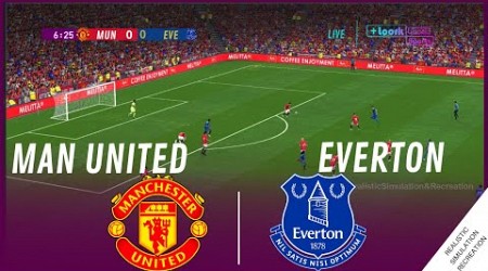 Manchester United vs Everton | Premier League Mar. 8, 2024 • Videogame Simulation