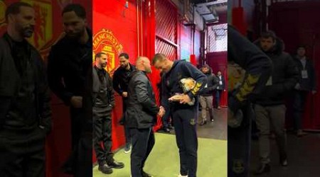 Everton Goalie Pickford Meets Rooney , Ferdinand at Manchester United Home Grounds