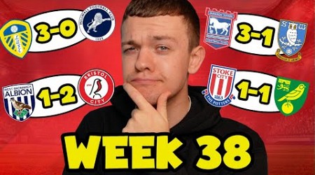 MY CHAMPIONSHIP WEEK 38 SCORE PREDICTIONS!