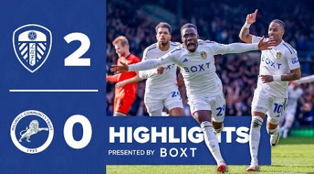 Highlights: Leeds United 2-0 Millwall | Gnonto and James goals!