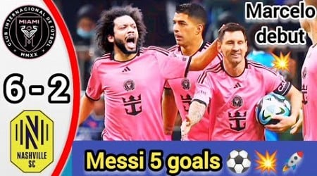 Messi 5 goals &amp; Marcelo debut ⚽