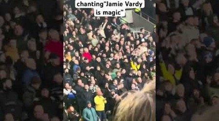 Leicester fans chanting Jamie Vardy magic at the Mkm #football #championship #hullcity #leicester