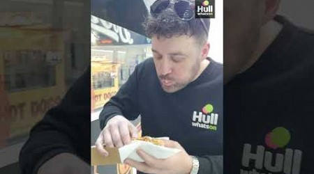 We tried this delicious NEW hot dog stand in #hull city centre 