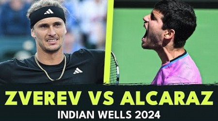 Alexander Zverev vs Carlos Alcaraz (vs Bee Invasion) | Indian Wells 2024 Highlights