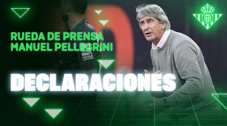 Rueda de prensa de Manuel Pellegrini tras el #RayoRealBetis 