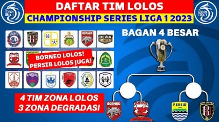 PERSIB &amp; BORNEO LOLOS! Daftar Tim Lolos Championship Series Liga 1 Indonesia 2024 - BRI Liga 1 2024