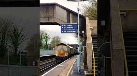 3x class 66s passing Southampton Airport parkway