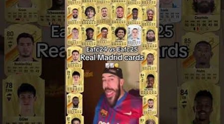 Real Madrid cards eafc24 vs eafc25 