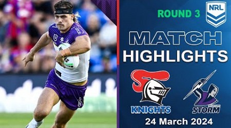 NRL 2024 | Newcastle Knights v Melbourne Storm | Full Time Highlights