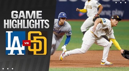 Dodgers vs. Padres Game Highlights (3/20/24) | MLB Highlights