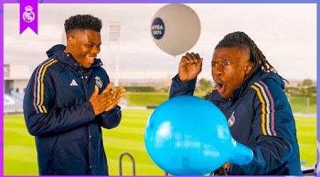 Tchouameni and Camavinga terrified with the Balloon Challenge 