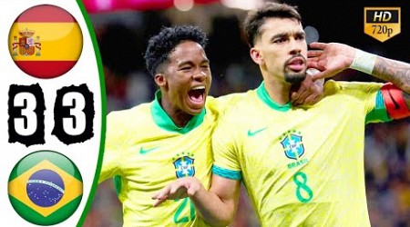 España vs Brasil 3-3 Highlights &amp; All Goals | Resumen y Goles 2024 HD