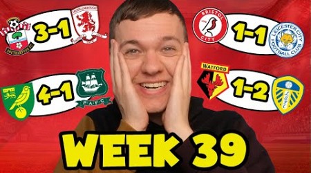 MY CHAMPIONSHIP WEEK 39 SCORE PREDICTIONS!