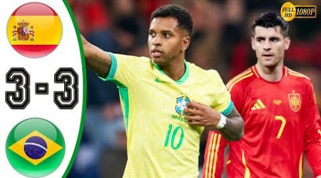 Spain vs Brazil 3-3 - Highlights &amp; All Goals 2024 HD