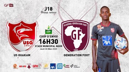 Suivez le match Us Ouakam vs Génération Foot 18ème joirnée Ligue 1 (retour)