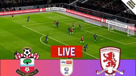 Southampton vs Middlesbrough | England Championship 2024 | Video Game Simulation