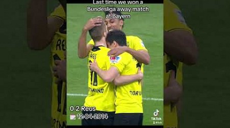 Last Bundesliga win for Dortmund at Bayern