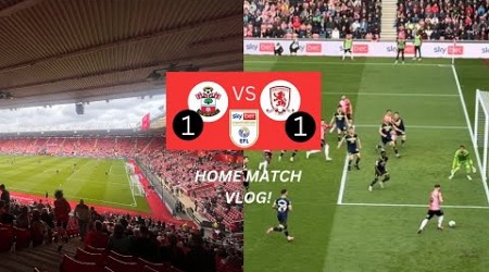 Southampton vs Middlesbrough Vlog | 1-1 Frustrating Draw!