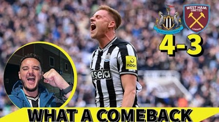 Harvey Barnes SENSATIONAL Comeback!! Newcastle 4-3 West Ham Matchday Vlog