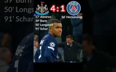 Newcastle vs psg group stage f ucl champions League 2023 #football #viral #shorts #shortsfeed