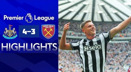 Newcastle United vs West Ham United (4-3) Goals &amp; Highlights | Premier League | Harvey Barnes Goal