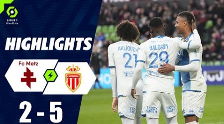 FC Metz 2-5 AS Monaco Résumé et Buts | Ligue 1 / 2023-2024