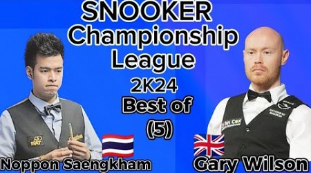 Gary Wilson vs Noppon Saengkham | Snooker Championship League | 2k24 Best of 5 | Complete Sessions |