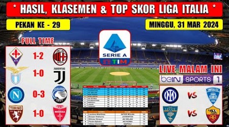 Hasil Liga Italia Tadi Malam ~ FIORENTINA vs MILAN ~ LAZIO vs JUVENTUS ~ Liga Italia 2024 Pekan 30