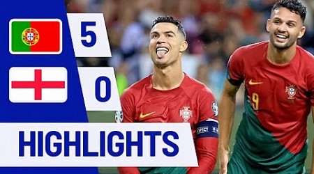 Portugal vs England 5-0 | Ronaldo Hattrick EURO 2024 Qualifiers Highlights &amp; All Goals