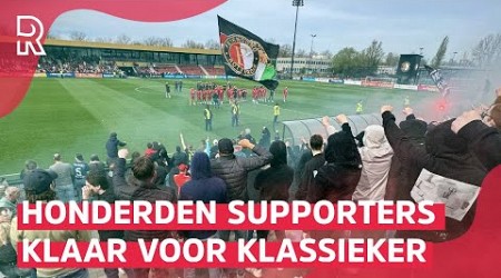 SUPPORTERS van FEYENOORD steken VUURWERK af bij LAATSTE TRAINING voor KLASSIEKER tegen Ajax