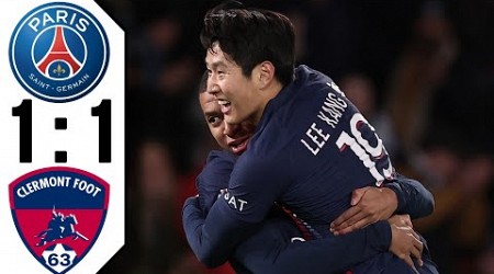 PSG s Clermont 1-1 | Résumé du match | paris saint germain vs clermont | ligue 1 résumé 2024