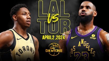 Los Angeles Lakers vs Toronto Raptors Full Game Highlights | April 2, 2024 | FreeDawkins