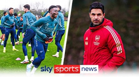 Arsenal train ahead of Bayern clash in the Champions League quarter final