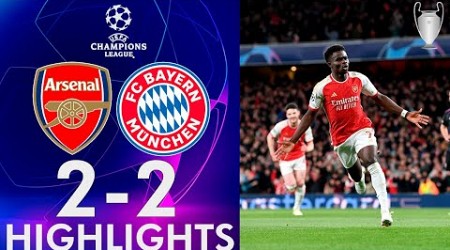 Bukayo Saka Goal | Arsenal vs Bayern Munich 2-2 Highlights Goals | UEFA Champions League 23/24