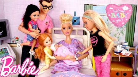 Barbie &amp; Ken Doll Family Have a New Baby Story