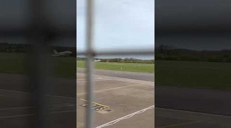 Private jet takeoff in Southampton Airport