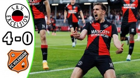 Excelsior vs FC Volendam 4-0 Eredivisie Netherlands 2024 Breaking News