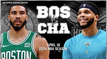 Boston Celtics vs Charlotte Hornets Full Game Highlights | Apr 12 | 2024 NBA Season