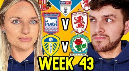 CHAMPIONSHIP PREDICTIONS WEEK 43