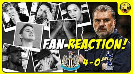 Spurs Fans FURIOUS Reactions to Newcastle 4-0 Tottenham | PREMIER LEAGUE